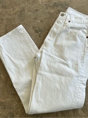 ❌SOLD❌ Vintage 1996 Levi’s 501 White Jeans USA Made 31x30 Straight Leg